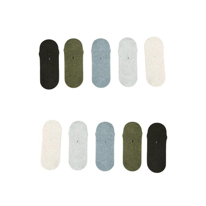10X Small Daily No Show Sock - MULTI COLOUR	5X Rexy Daily No Show Ankle Socks Small Non-Slip Breath