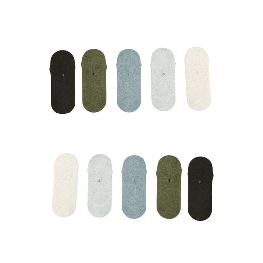10X Small Daily No Show Sock - MULTI COLOUR	5X Rexy Daily No Show Ankle Socks Small Non-Slip Breath