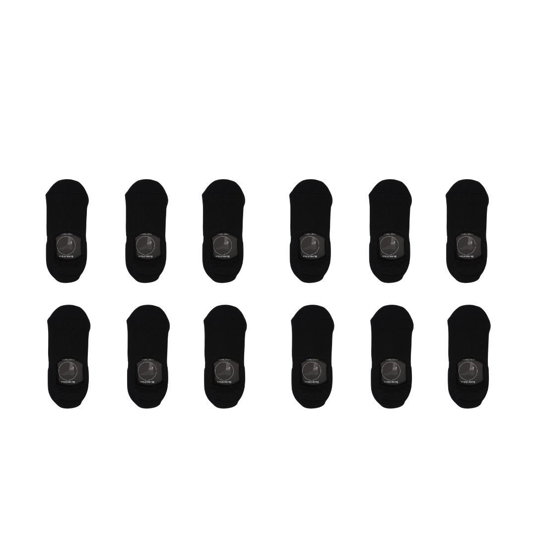12X Rexy Cushion No Show Ankle Socks Small Non-Slip Breathable BLACK Main image