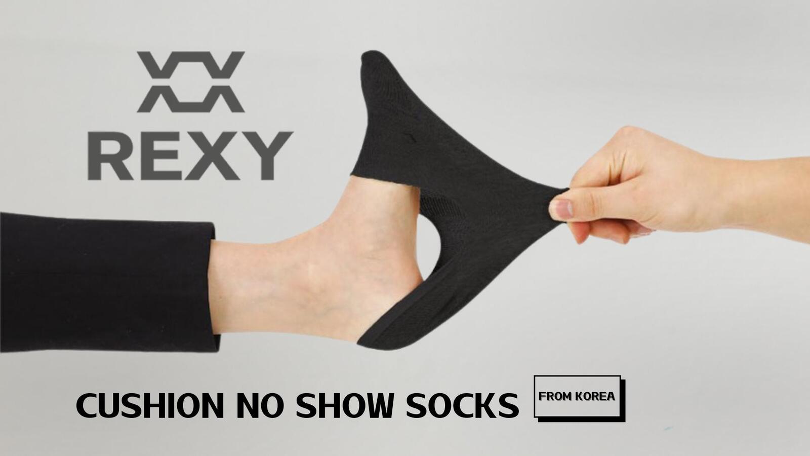 3X Rexy Cushion No Show Ankle Socks Small Non-Slip Breathable BLACK Secondary image