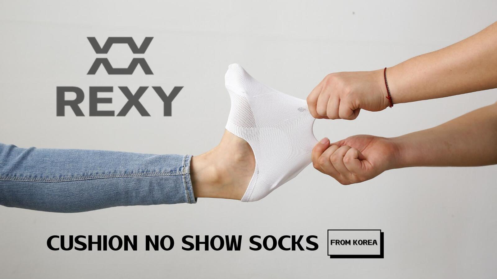 3X Rexy Cushion No Show Ankle Socks Small Non-Slip Breathable WHITE Secondary image
