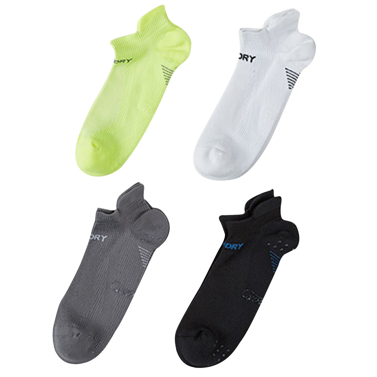 4X Rexy Seamless Sport Sneakers Socks Large Non-Slip Heel Tab MULTI COLOUR Main image