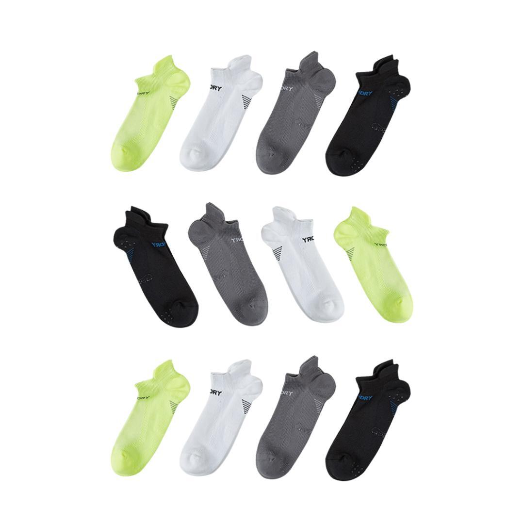 12X Rexy Seamless Sport Sneakers Socks Medium Non-Slip Heel Tab MULTI COLOUR Main image
