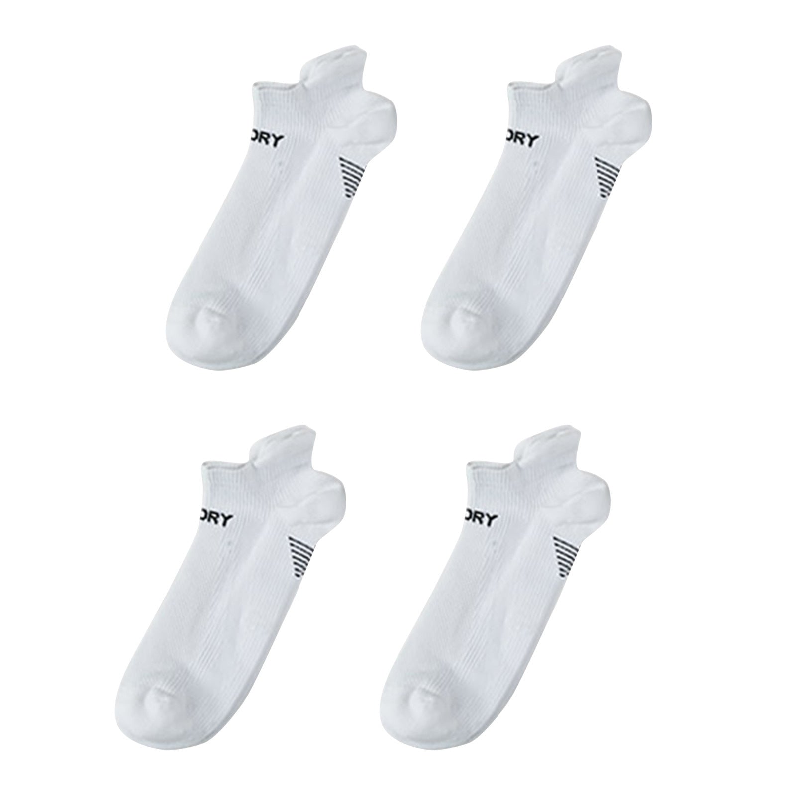 4X Rexy Seamless Sport Sneakers Socks Medium Non-Slip Heel Tab WHITE Main image