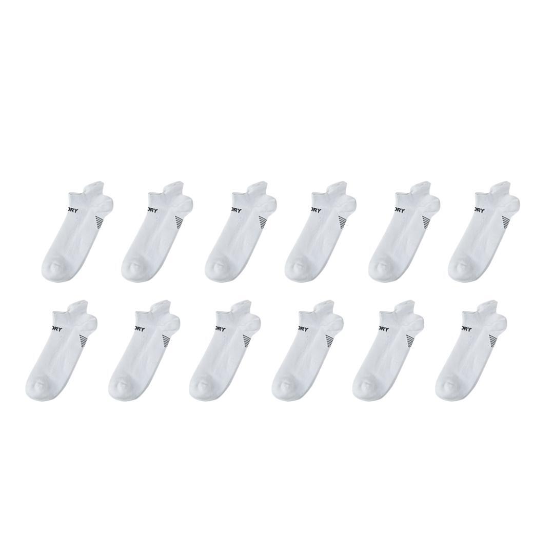 12X Rexy Seamless Sport Sneakers Socks Small Non-Slip Heel Tab WHITE Main image
