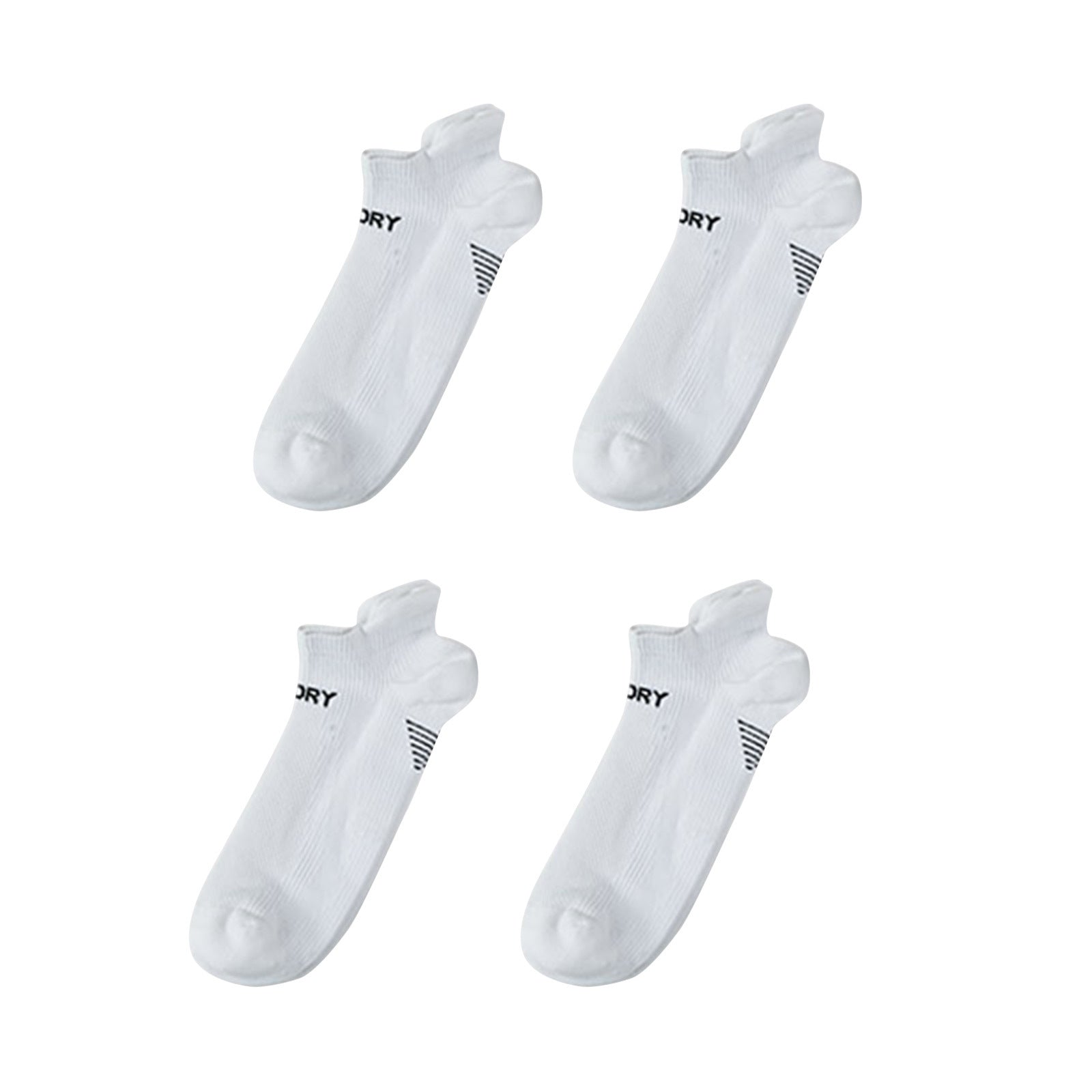 4X Rexy Seamless Sport Sneakers Socks Small Non-Slip Heel Tab WHITE Main image