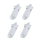 4X Rexy Seamless Sport Sneakers Socks Small Non-Slip Heel Tab WHITE