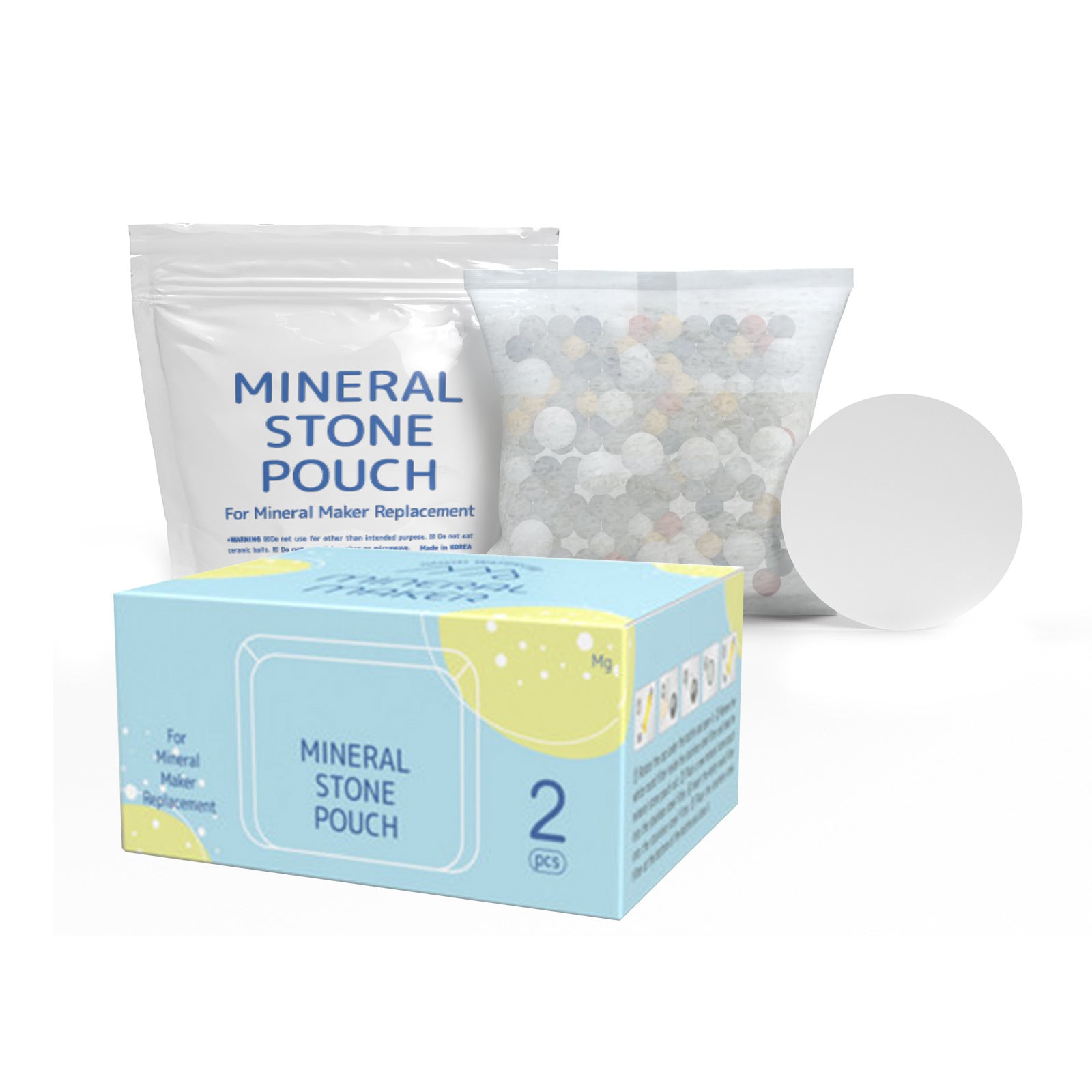 2X Alkaline Mineral Maker Stone Pouch Water Filter Pad Replacement Ceramic Balls Main image