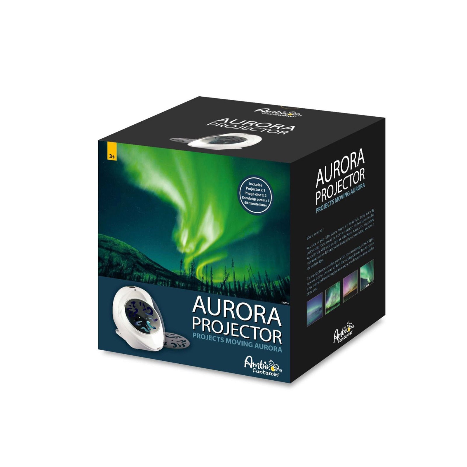 Aurora Projector Moving Night Light 8 Colour Mode - Kids Learning Toy Main image