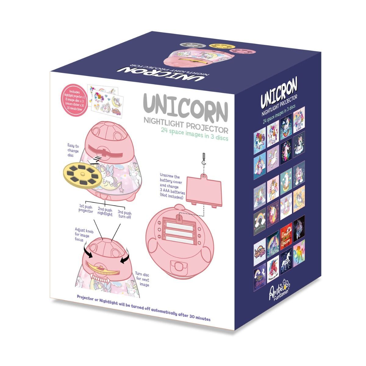Unicorn Dreamy Sky Night Light Projector - Kids STEAM Toy Secondary image