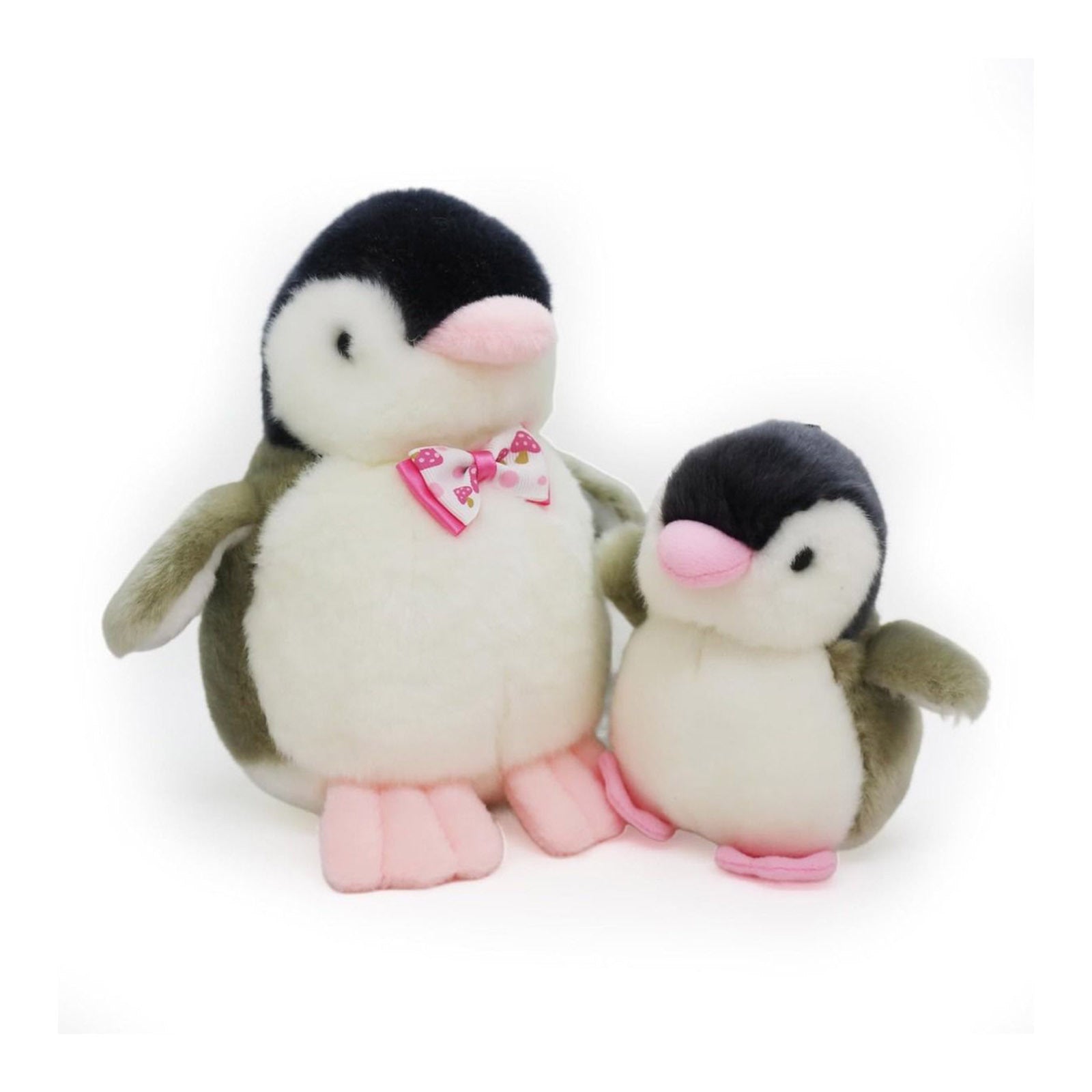 2X Plush Penguin Keychain Or Doll With Sound Activation GREY Main image
