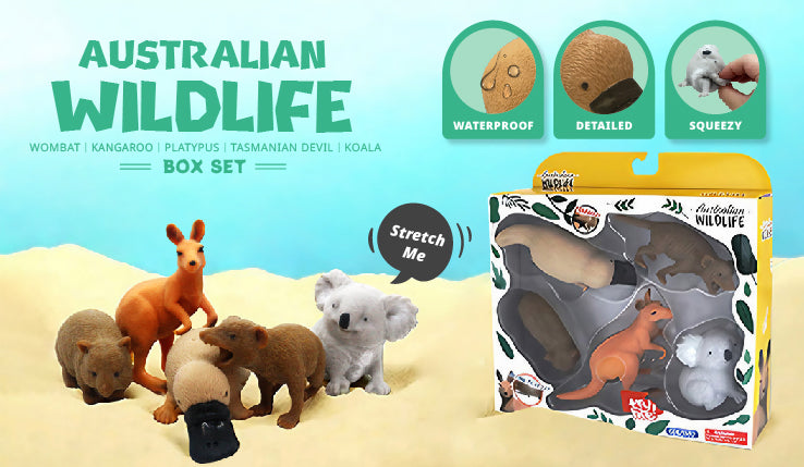 Stretchy Squishy Australian Wildlife Gift Set - Sensory Stimulation Animal Toys Secondary image