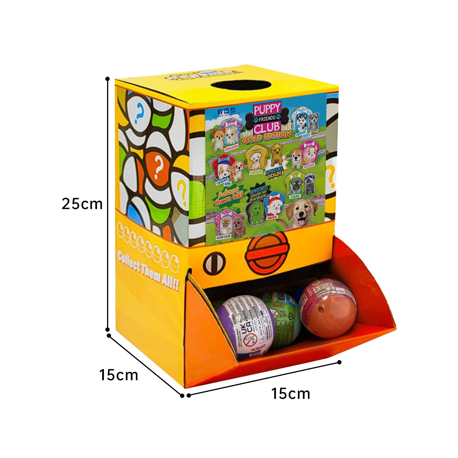 40X Puppy Club Gold Edition Dog Toy Capsule 50mm Collectible Gacha w Display Box Secondary image