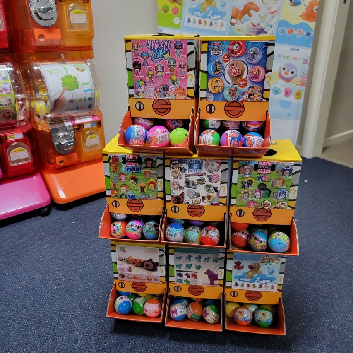 40X Paw Patrol Weebles Dog Toy Capsules 50mm Collectible Gacha in Display Box Secondary image