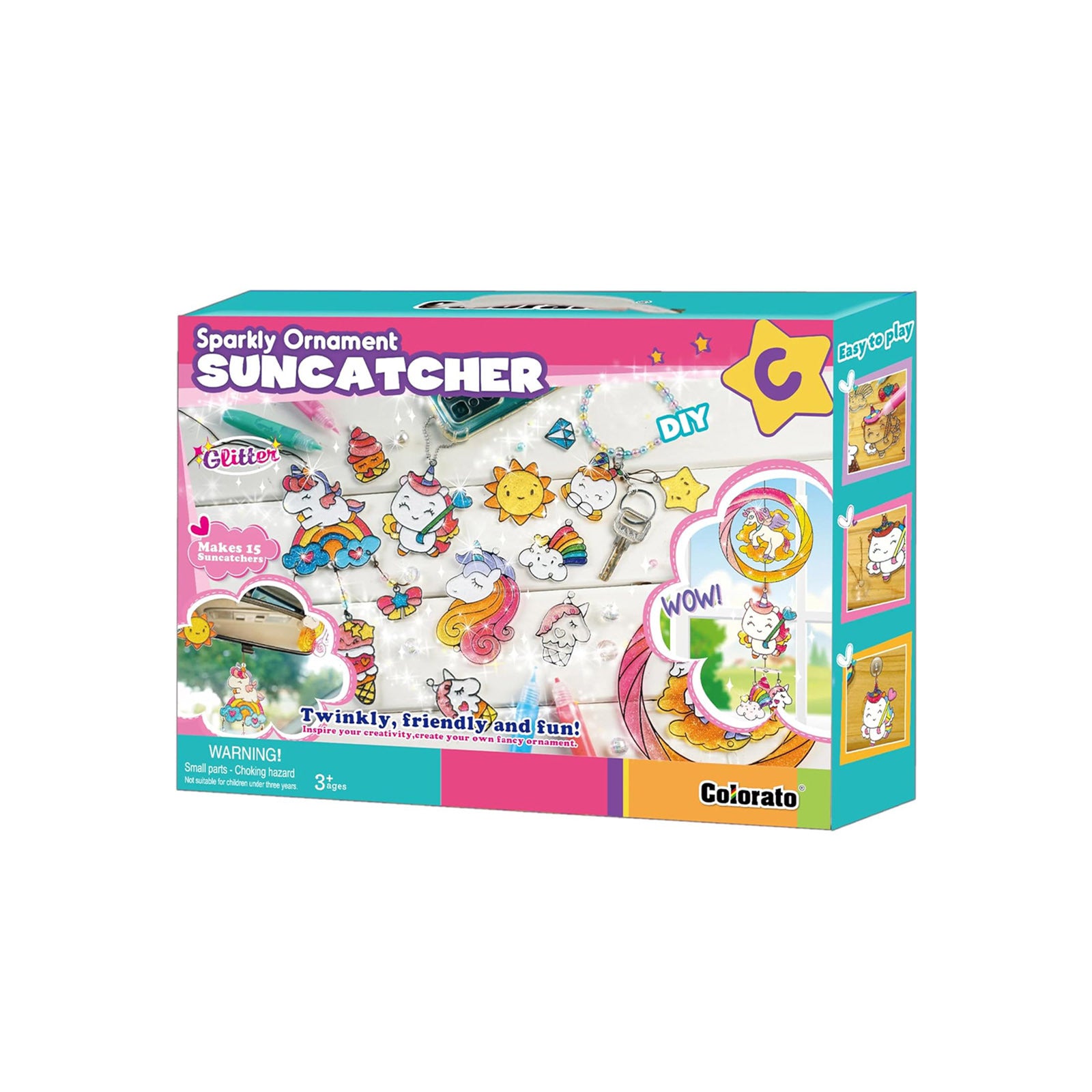 Sparkly Ornament Suncatcher - DIY for Kids Art Craft Colouring PaintingSet Main image
