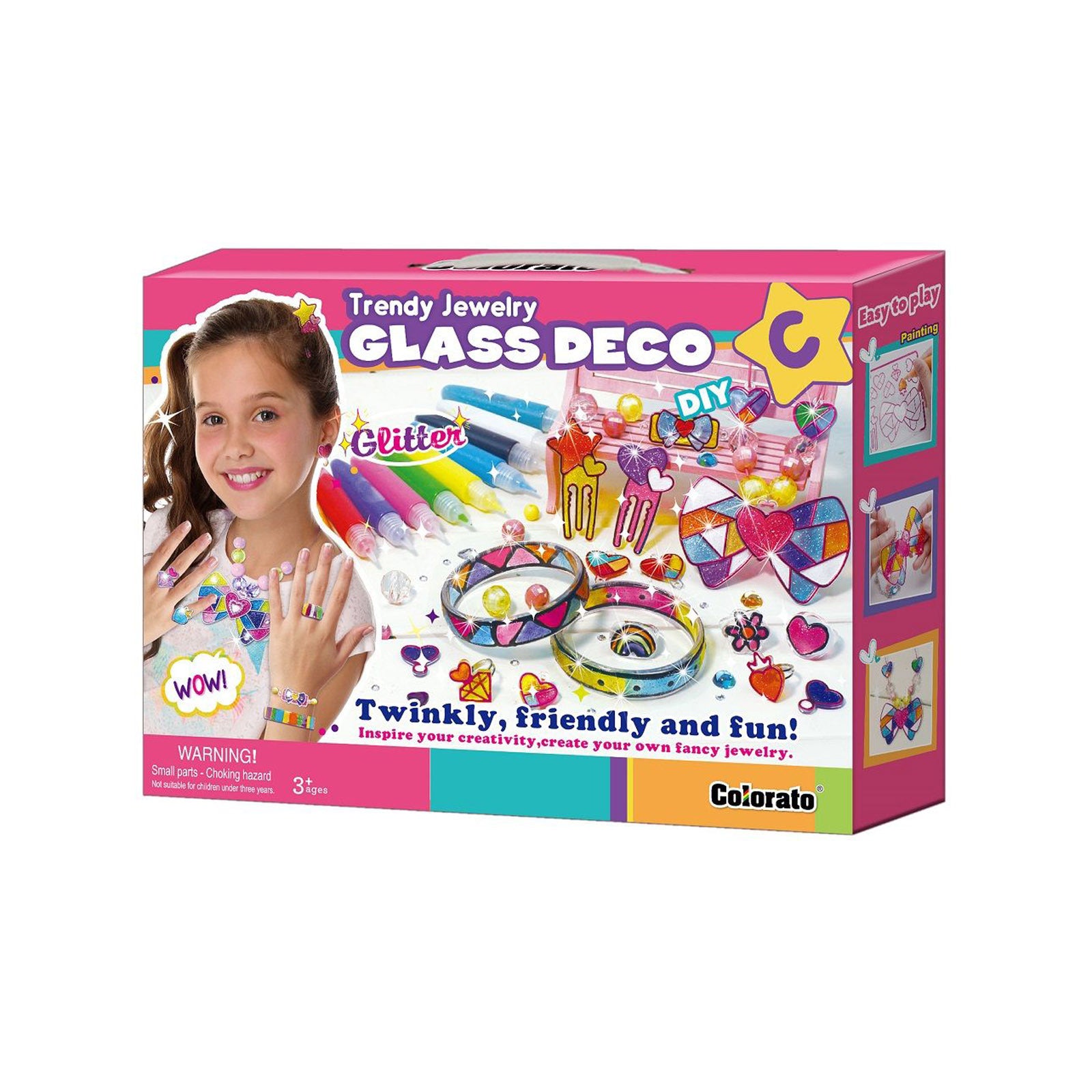 Colorato Trendy Jewellery Glass Art Deco - DIY Craft Kit for Kids Painting Set Main image