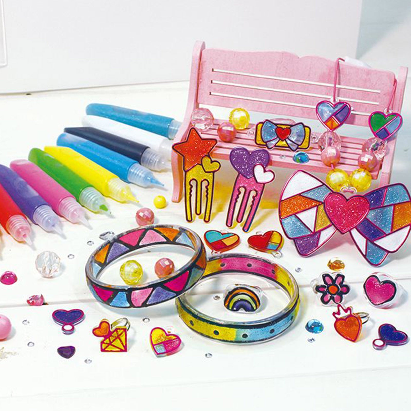 Colorato Trendy Jewellery Glass Art Deco - DIY Craft Kit for Kids Painting Set Secondary image