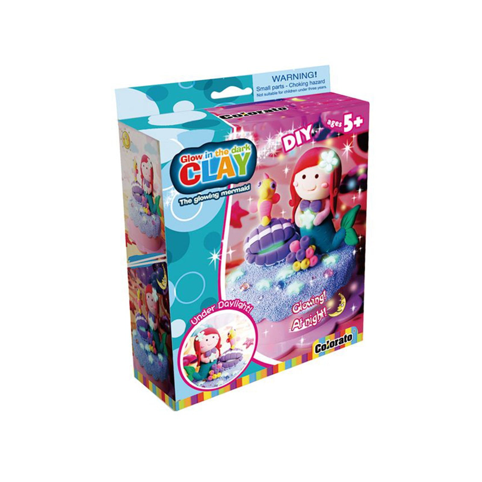 Colorato Mermaid Glow Set - Glow-in-the-Dark Super Clay DIY Craft Kit for Kids Main image