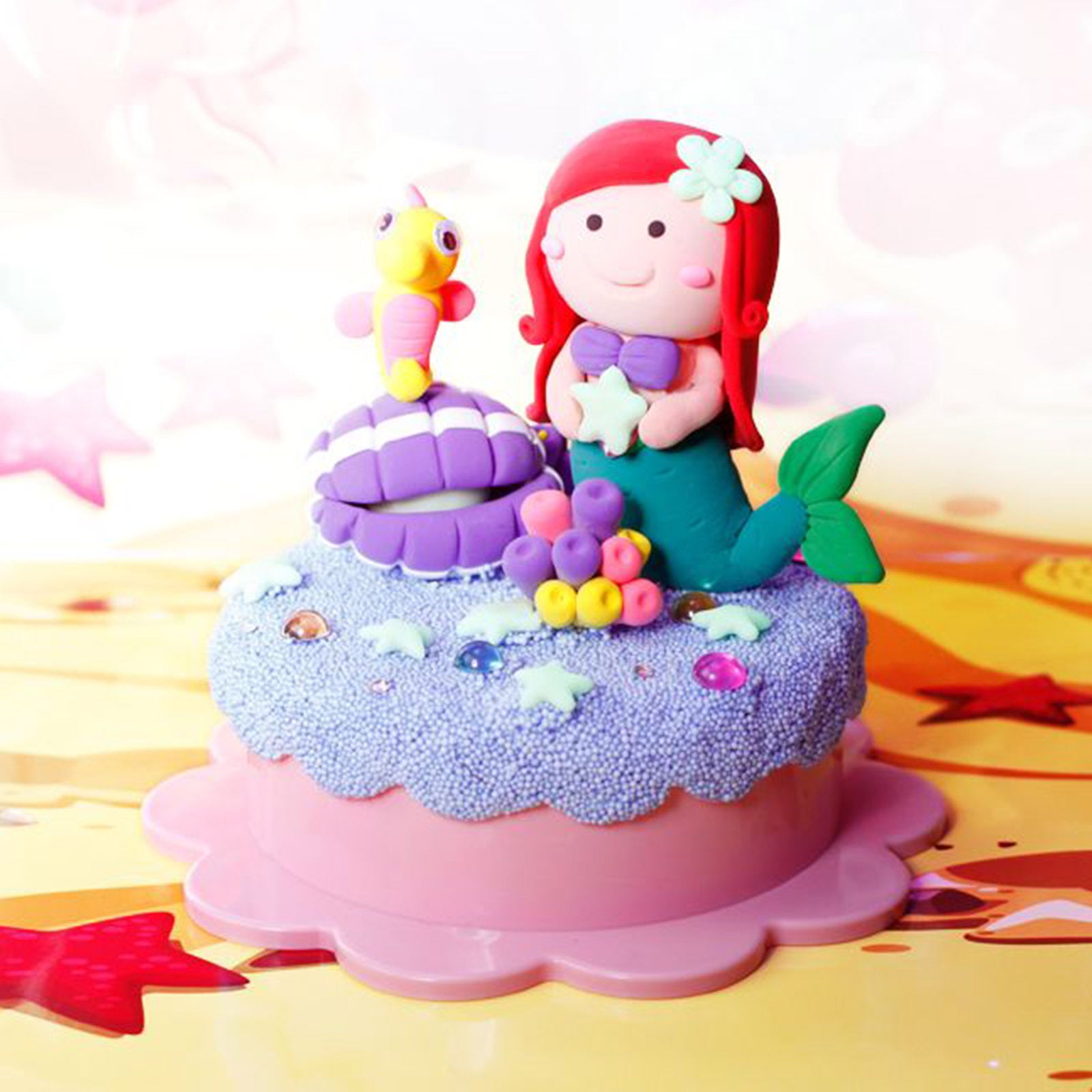 Colorato Mermaid Glow Set - Glow-in-the-Dark Super Clay DIY Craft Kit for Kids Secondary image
