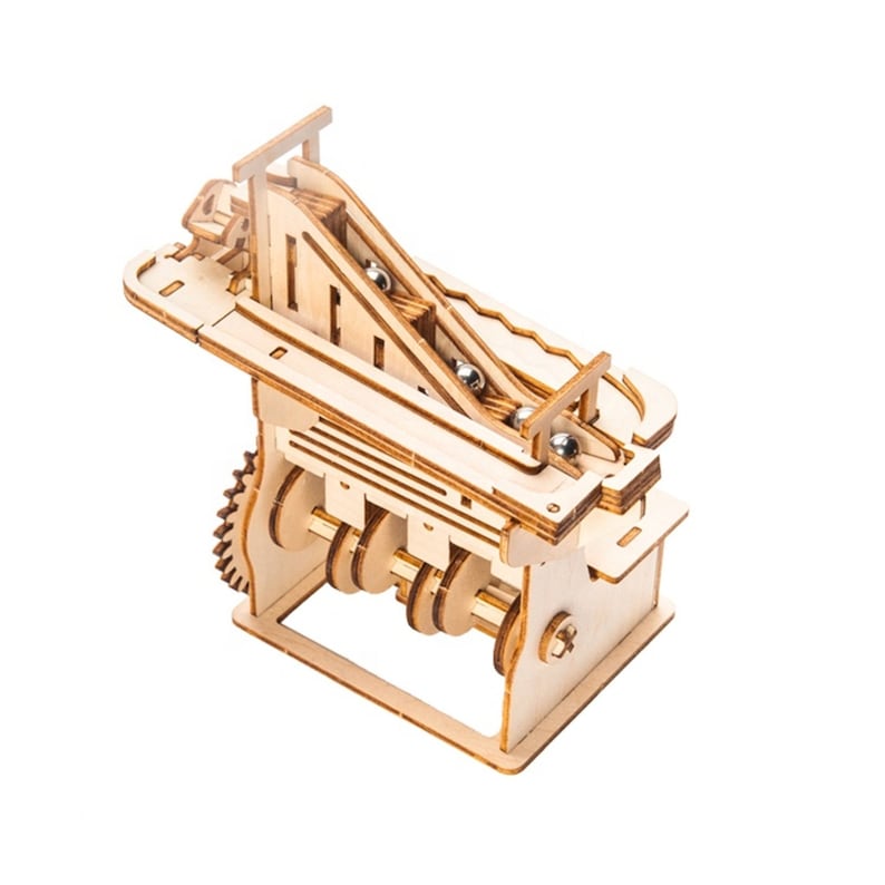 DIY Model Building Kits Marble run Lift Puzzle Solar or battery power options working mechanical lift-ages 8 plus Main image