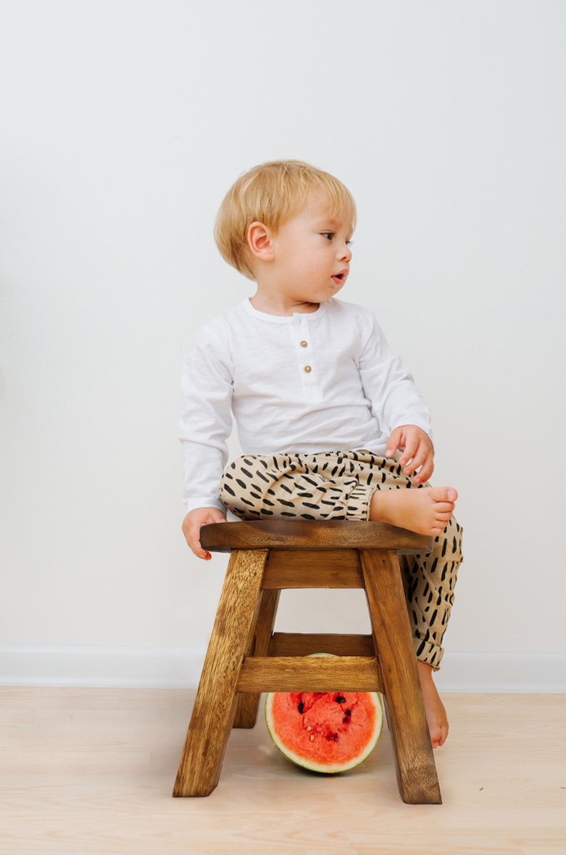 Children's Chair Stool Wooden Frog Face Theme Secondary image