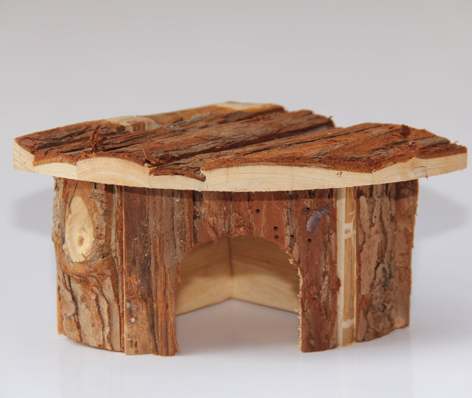 YES4PETS Natural Wooden Hamster Mouse Gerbil Playground Rats Pets Toys Play Small Birds House Main image