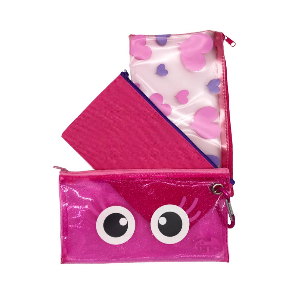 Tinc Glitter Set Of 3 Pvc Pencil Cases Main image