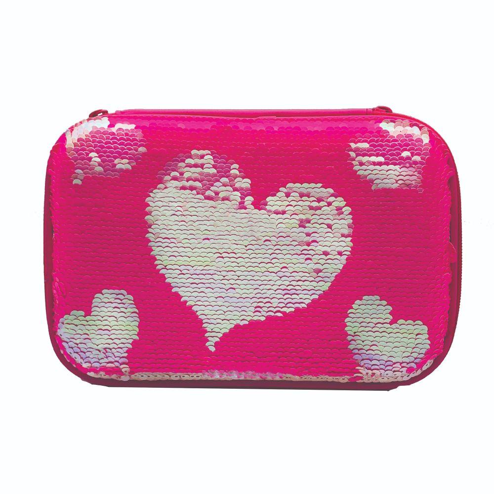 Tinc Hearts Reversible Sequin Pencil Case (Pink) Secondary image