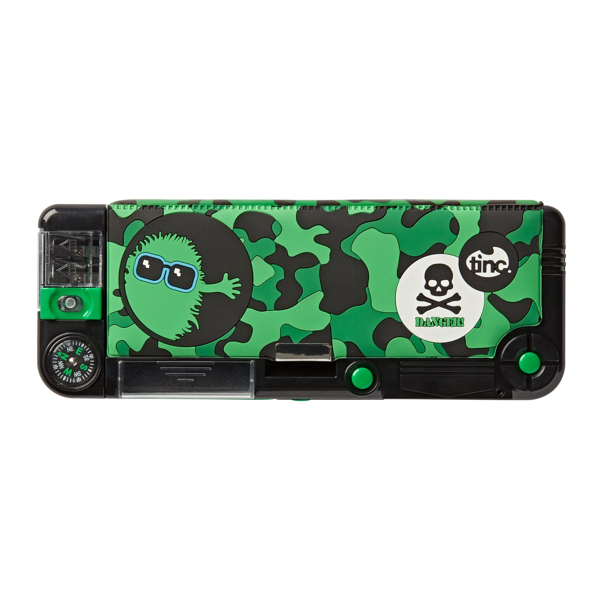Tinc Hugga Camo Filled Compartment Pencil Case (Green) Main image