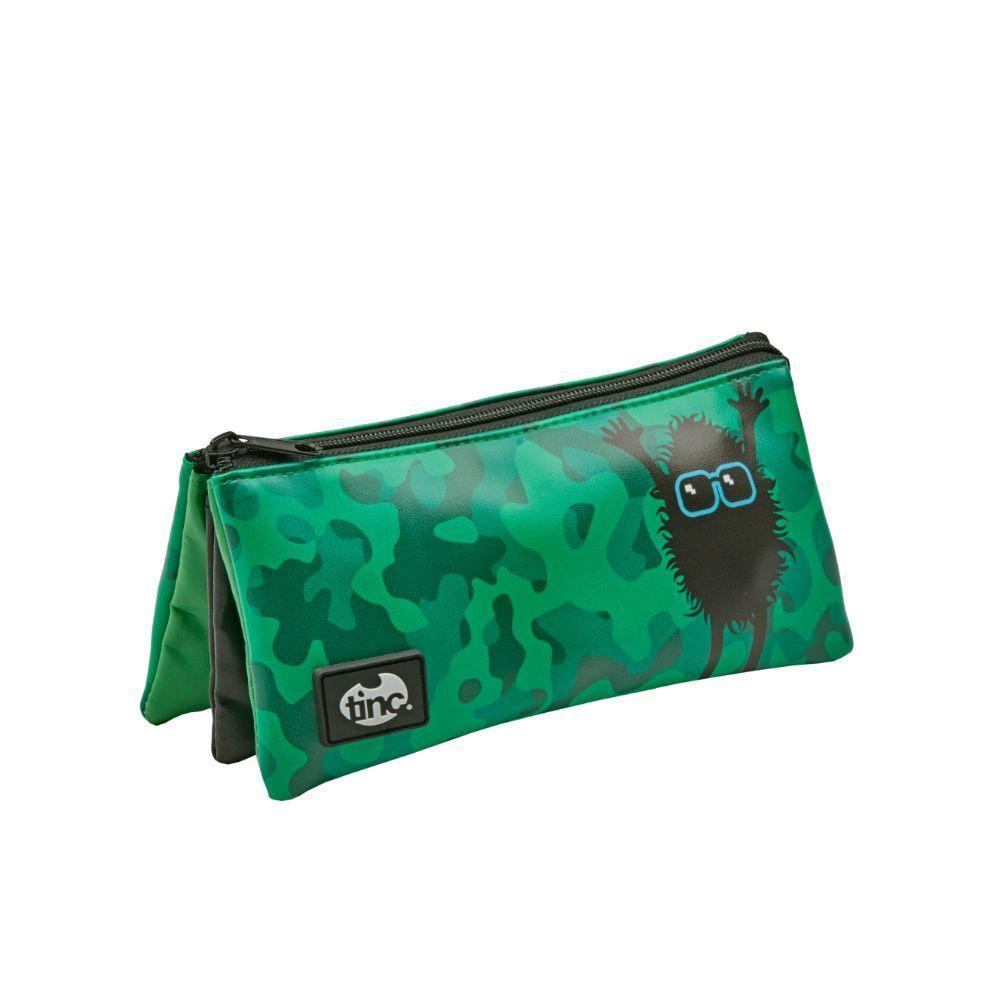 Tinc Hugga Tri Compartment Pencil Case (Green) Secondary image