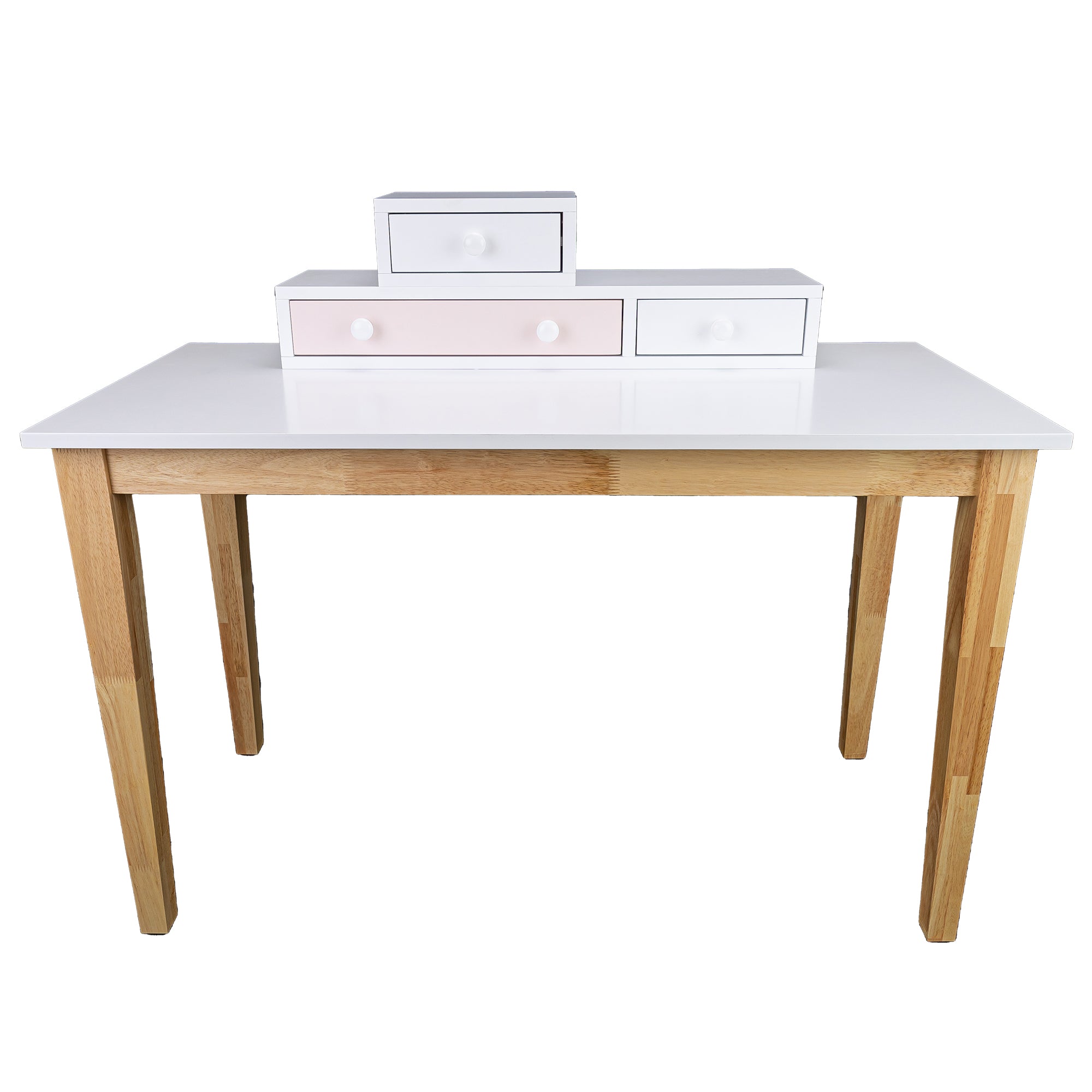 Reader Kids Children Study Computer Desk 120cm Table Rubber Wood - Pink Main image