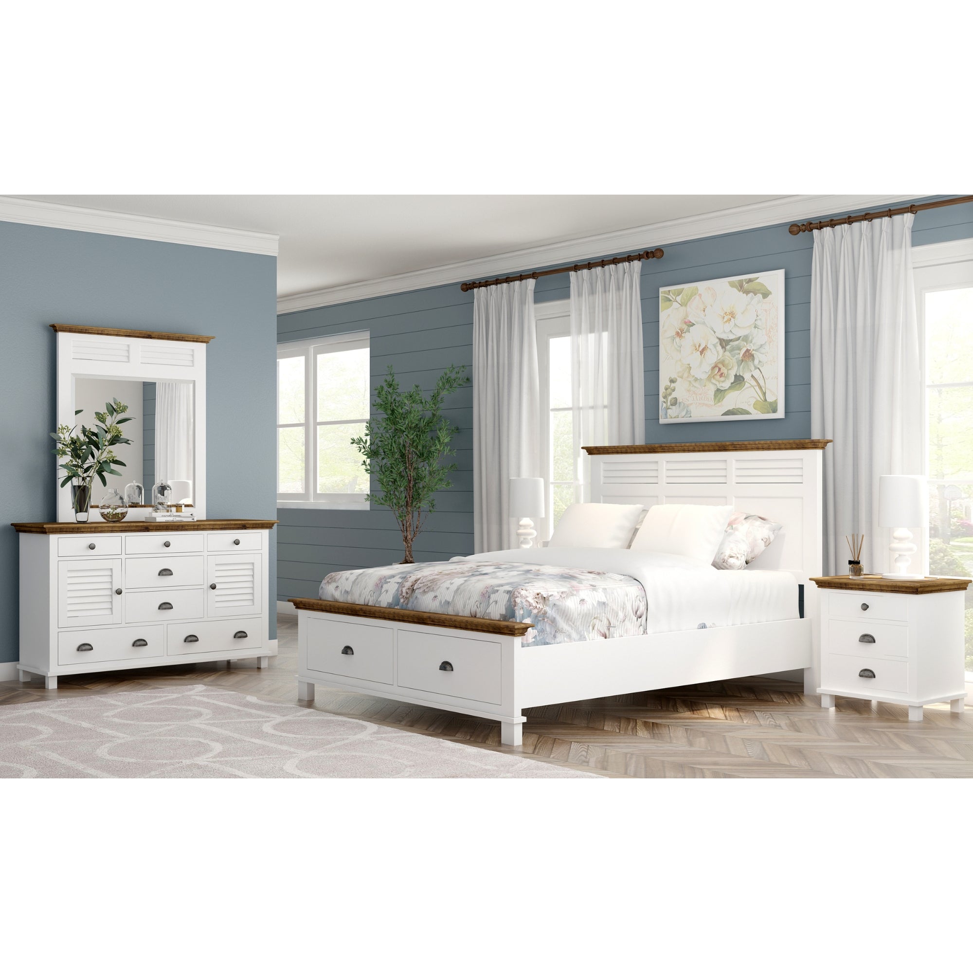 Virginia Dresser Vanity Mirror for Bedroom - White Secondary image