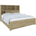 Gracelyn 5pc Set Queen Bed Suite Bedside Dresser Mirror Bedroom Furniture -Smoke