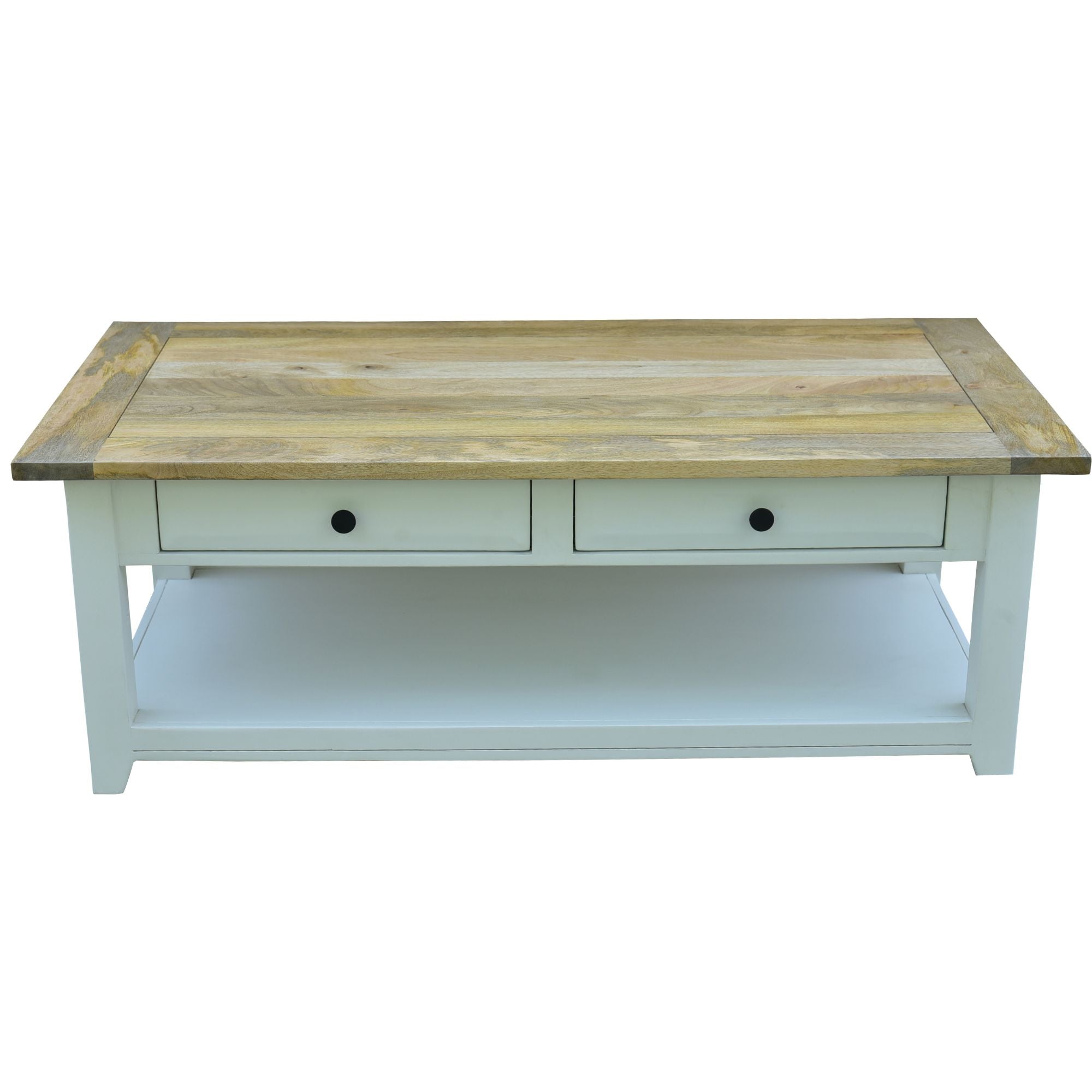 Lavasa Coffee Table 130cm 4 Drawers Solid Mango Wood Modern Farmhouse Furniture Secondary image