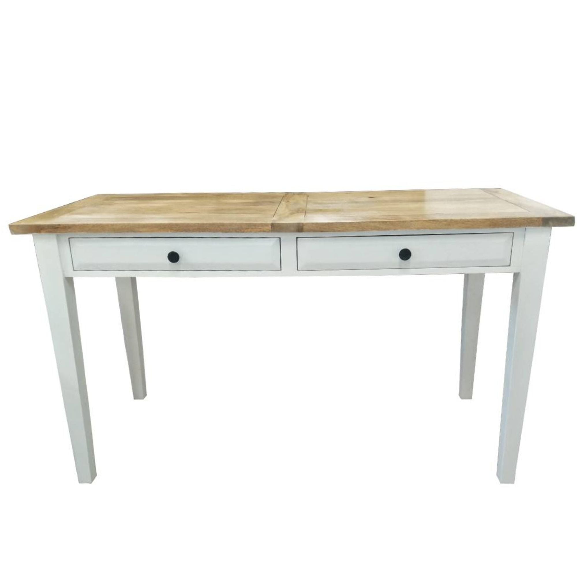 Lavasa Desk Table 140cm 2 Drawers Solid Mango Wood Modern Farmhouse Furniture Main image