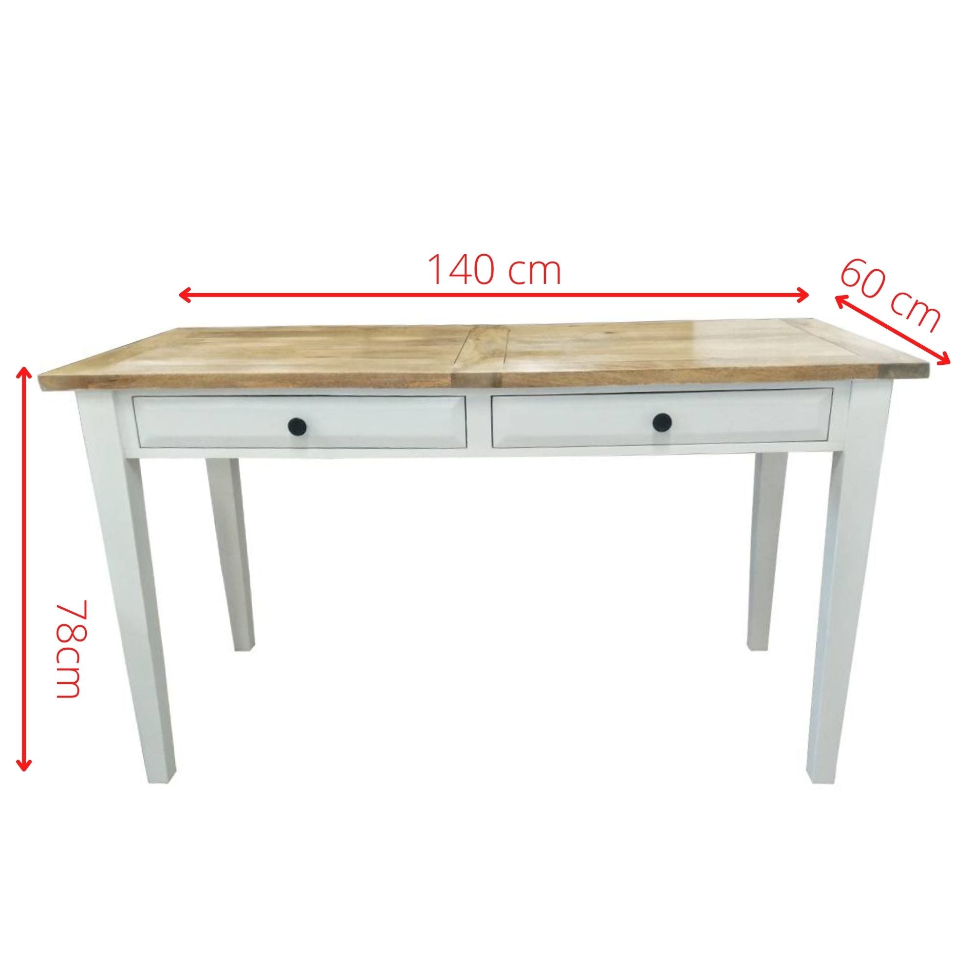 Lavasa Desk Table 140cm 2 Drawers Solid Mango Wood Modern Farmhouse Furniture Secondary image