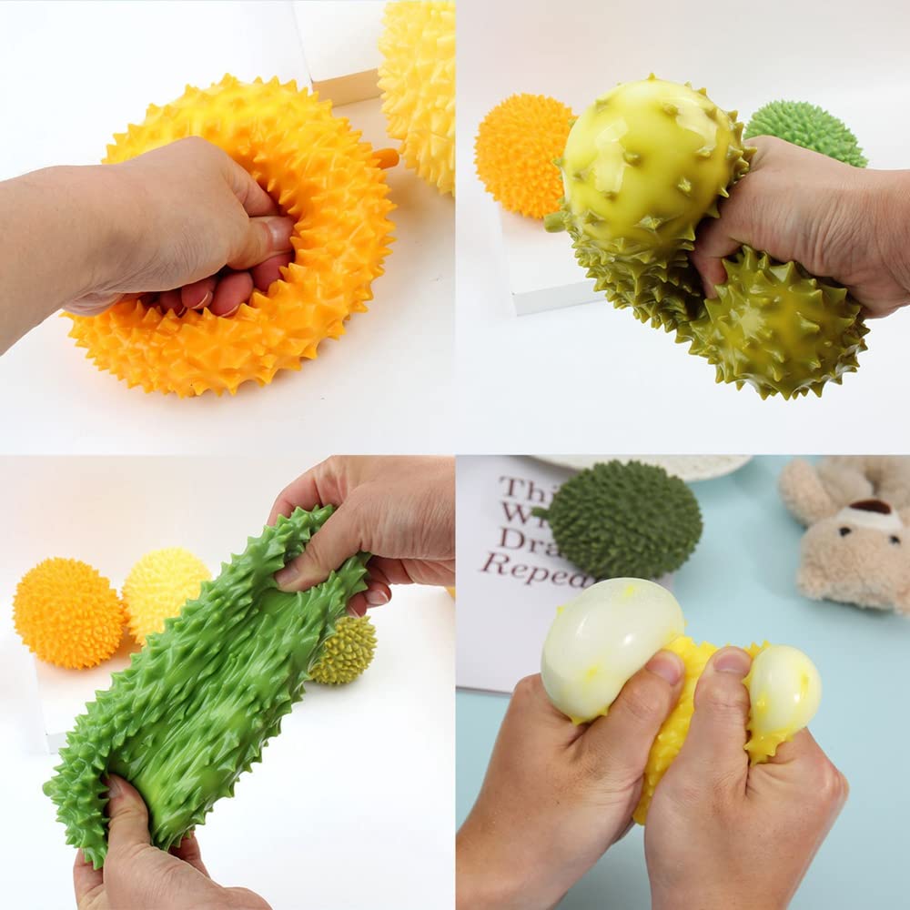 4x Squishy Stress Ball Pack Fidget Toys for Adults and Kids Anxiety Squeeze Ball Secondary image