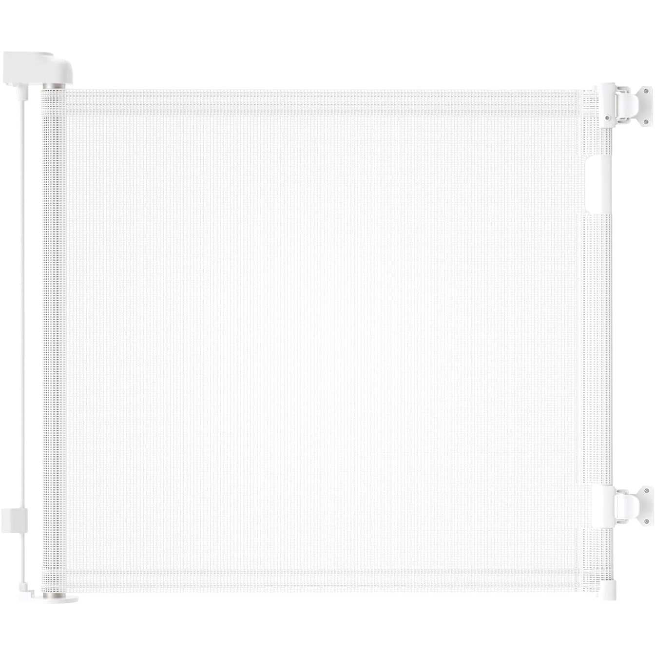 Retractable 1.5M Doorways Hallways Stairs Baby Gate Dog Pet Gate Indoor Outdoor Safety Gates White Main image