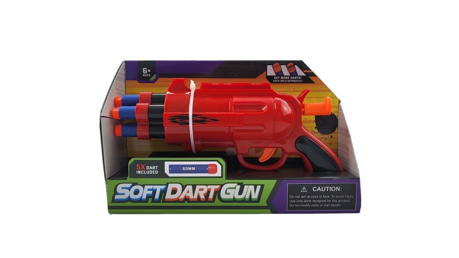 Soft Dart Red Gun for Children (Includes 5 Soft Darts) 6+ Main image