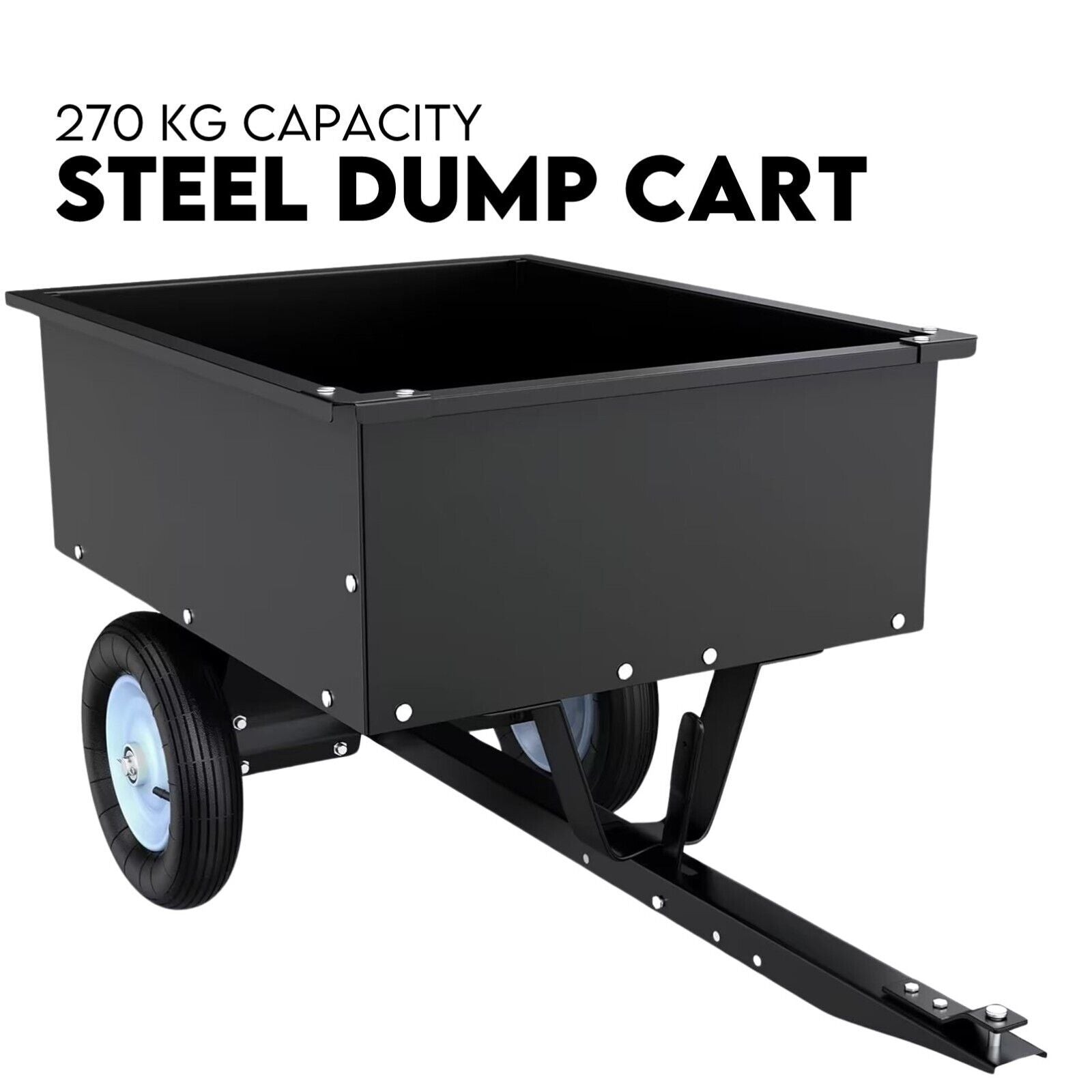 Steel Dump Cart Garden Tipping Trailer Main image