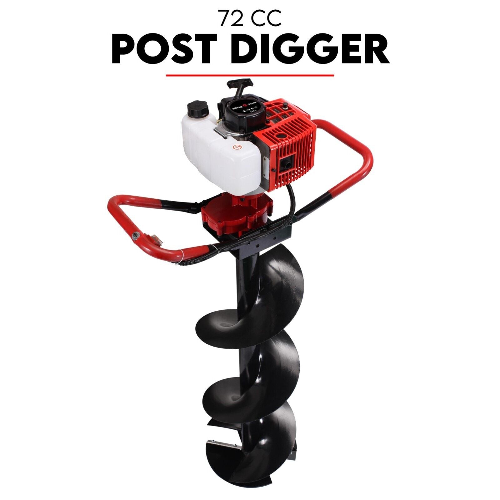 Post Hole Digger 72cc Earth Auger Fence Borer Garden Multiple Drills Bit Main image