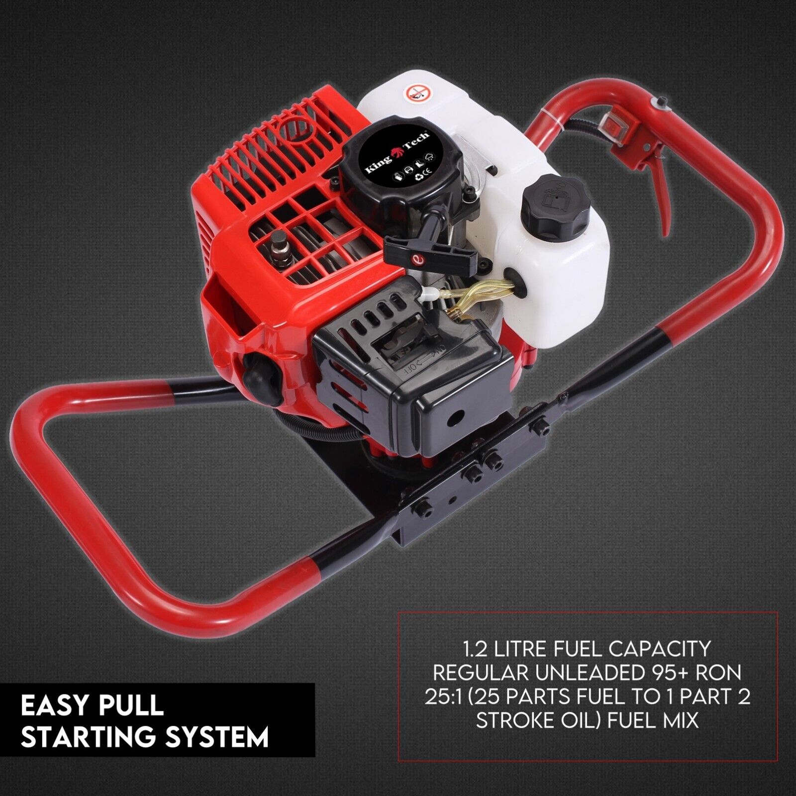 Post Hole Digger 72cc Earth Auger Fence Borer Garden Multiple Drills Bit Secondary image