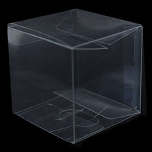 10 Piece Pack -PVC Clear See Through Plastic 15cm Square Cube Box - Large Bomboniere Product Exhibition Gift Secondary image