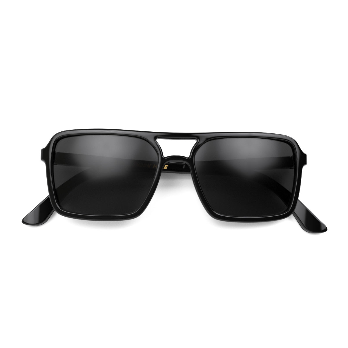 London Mole Spy Sunglasses Gloss Black / Black Main image