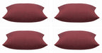 Pack of 4 Elements Deep Red Solid Base Colour Square Cushion Covers