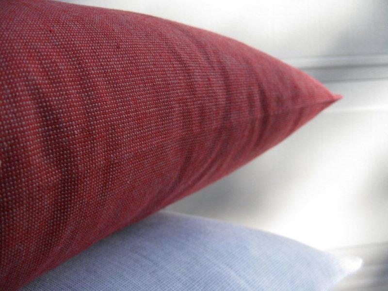 Pack of 4 Elements Deep Red Solid Base Colour Square Cushion Covers Secondary image