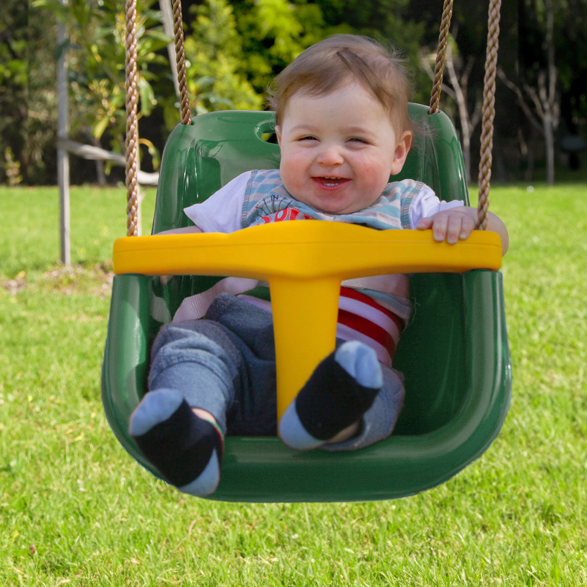 Lifespan Kids Baby Seat - Green & Yellow (Short Rope, 54cm) Main image