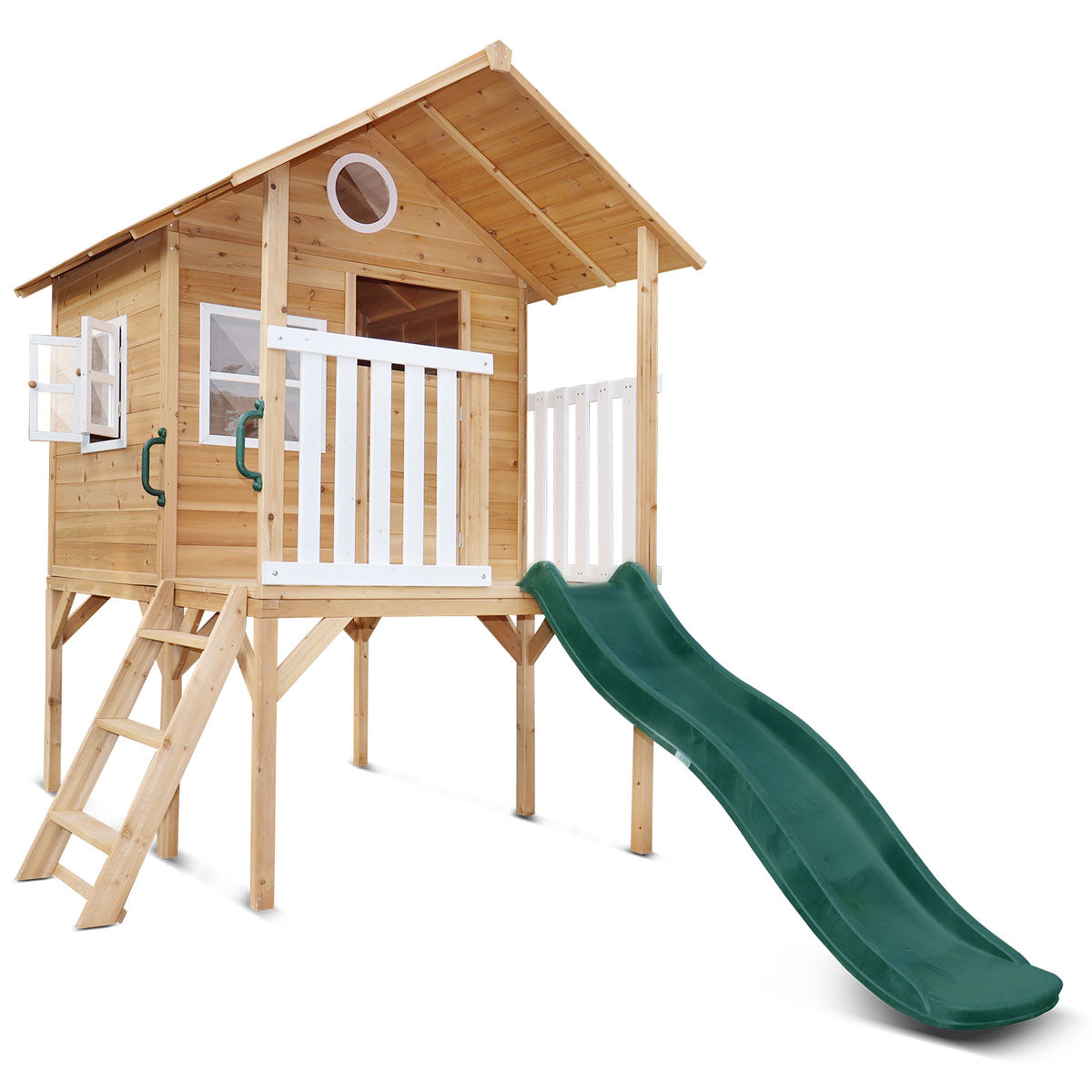 Lifespan Kids Archie Elevated Cubby House with Green Slide Main image