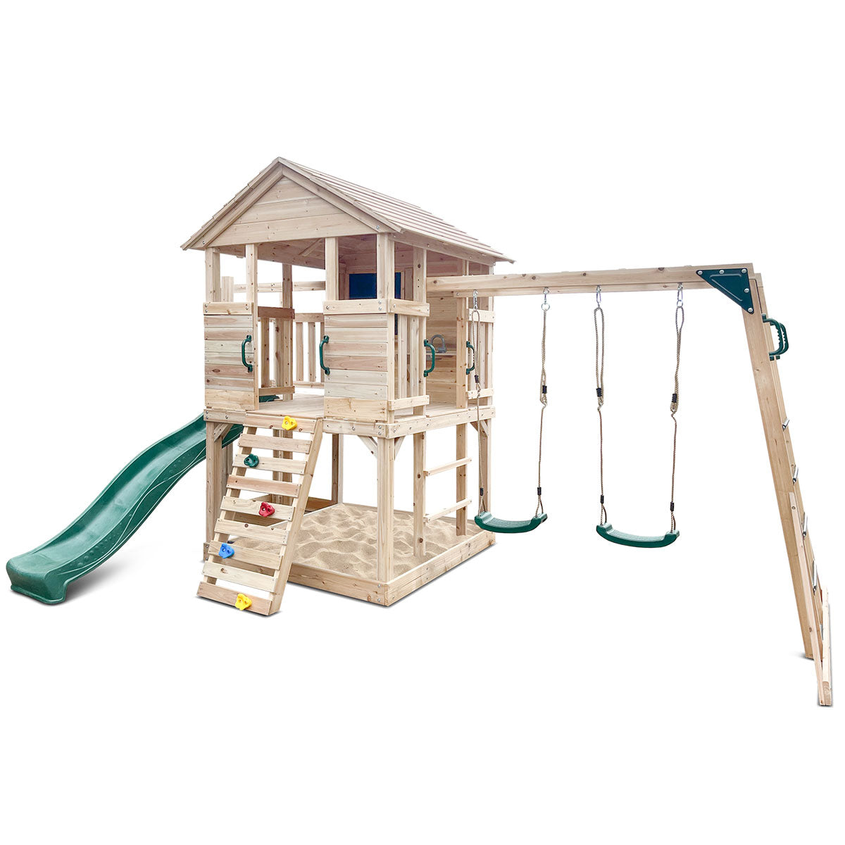 Lifespan Kids Kingston Cubby House with 2.2m Green Slide Secondary image
