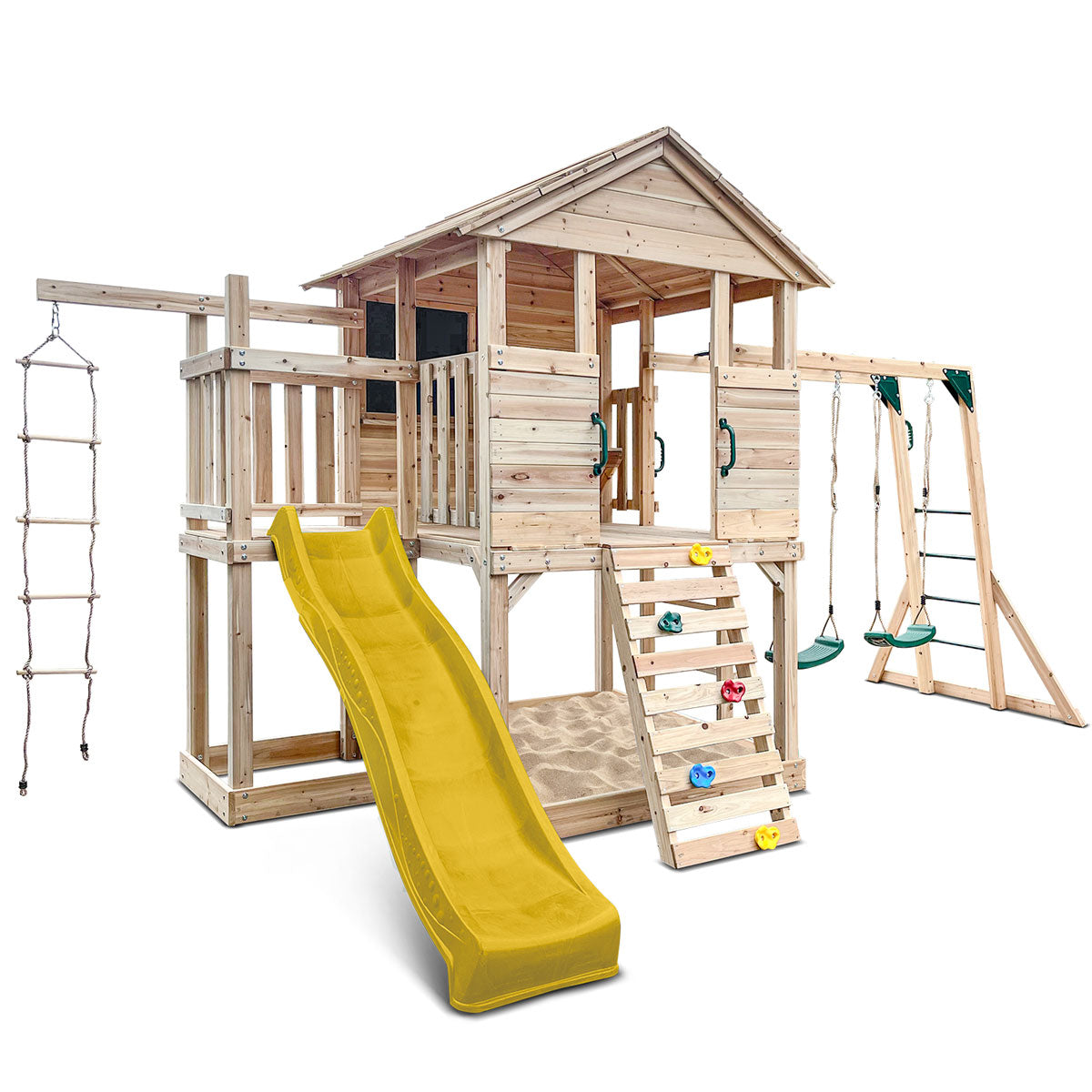 Lifespan Kids Kingston Cubby House with 2.2m Yellow Slide Main image